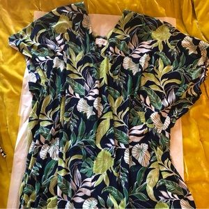 Tropical Print Swim Coverup